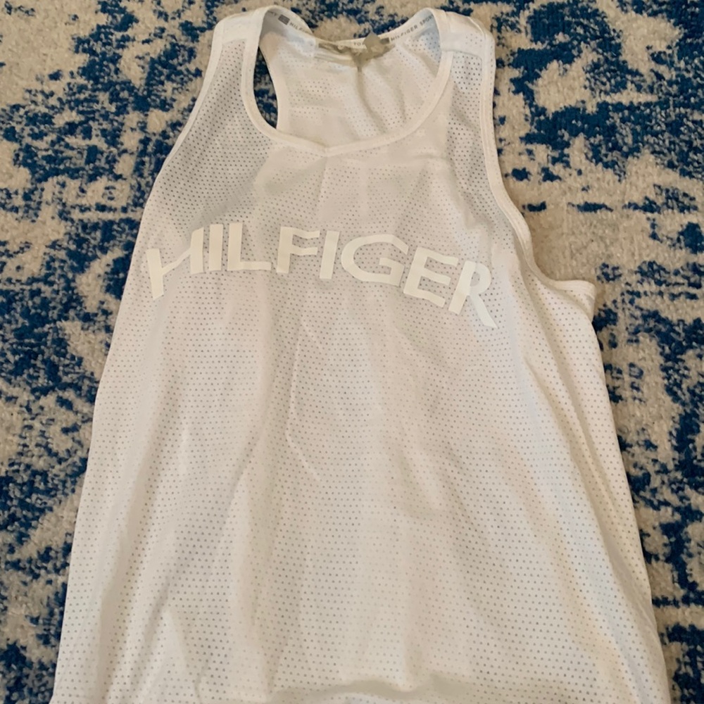 Tommy Hilfiger : Reflective White Tank Top